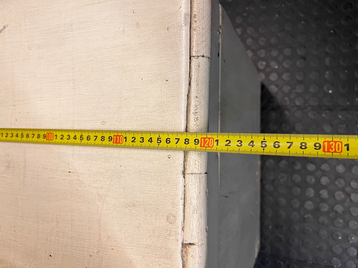 Cream Timber Office Desk with Shelved Hutch – width measurement