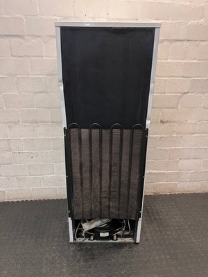 KIC White Top-Mount Fridge Freezer — Missing Compressor Power Cable and Drawers – back view
