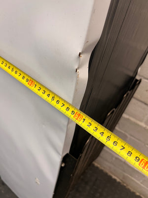 KIC White Top-Mount Fridge Freezer — Missing Compressor Power Cable and Drawers – width measurement