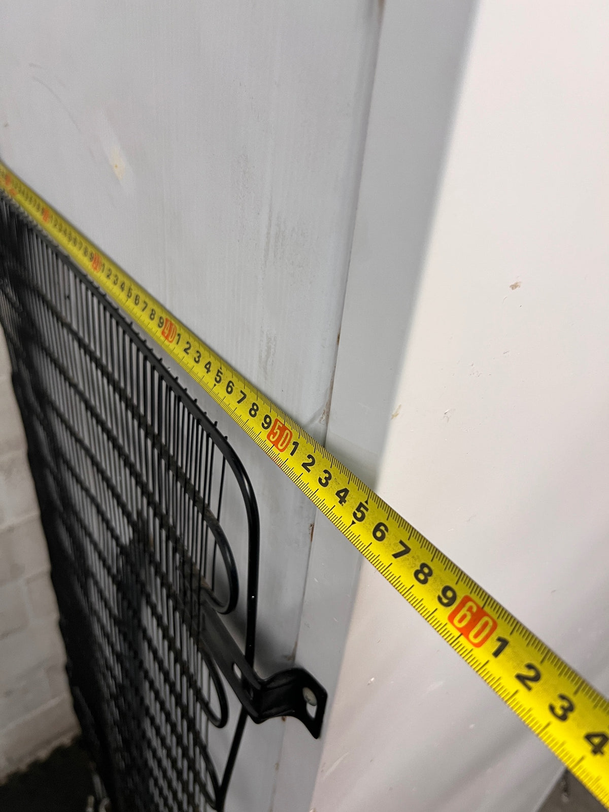 Defy White Upright Fridge-Freezer — Working Fridge with Non-Functional Interior Light – depth measurement