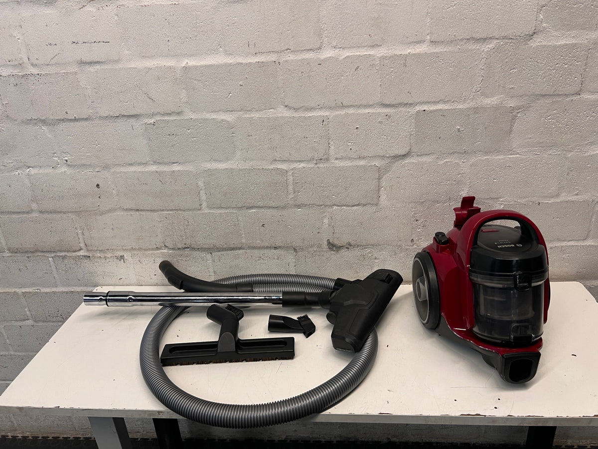 Bosch Seria 2 Red Bagless Canister Vacuum Cleaner — Weak Suction and Low Pressure – main front view