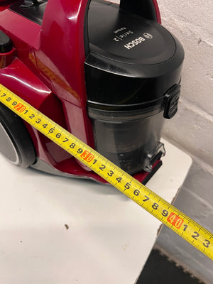 Bosch Seria 2 Red Bagless Canister Vacuum Cleaner — Weak Suction and Low Pressure – width measurement