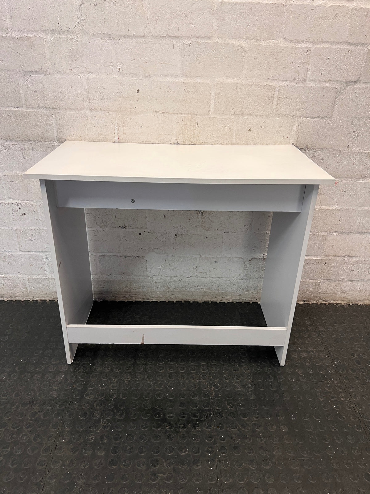 Decofurn Compact White Office Desk with Open Cubby — Visible Marks and Scratches – condition detail