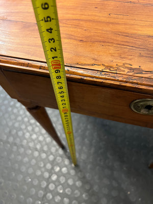 Tapered Leg Wooden Side Table with Drawer — Good Working Order – height measurement
