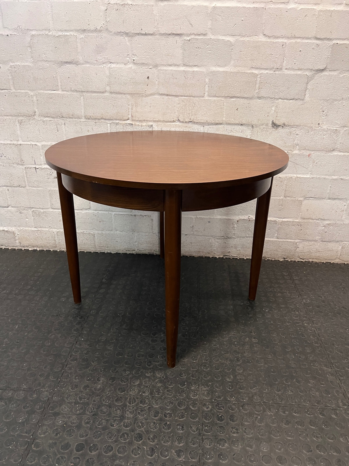 Round Extendable Wooden Dining Table – back view