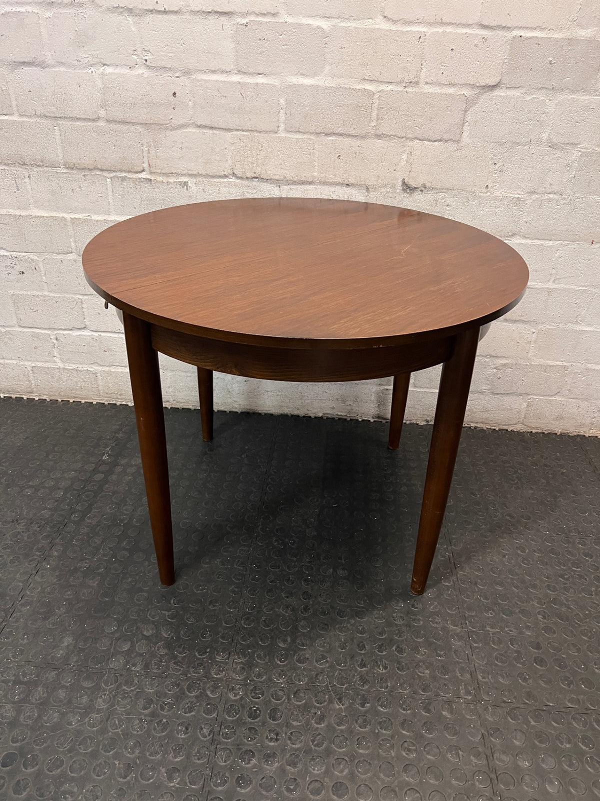 Round Extendable Wooden Dining Table – main front view