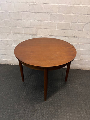 Round Extendable Wooden Dining Table – top view