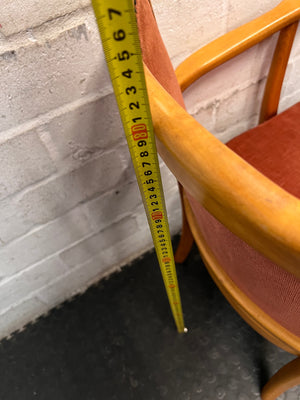 Vintage Upholstered Dining Chair with Cabriole Legs – height measurement