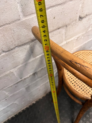 Bentwood Style Dining Chair with Riempie Seat – height measurement