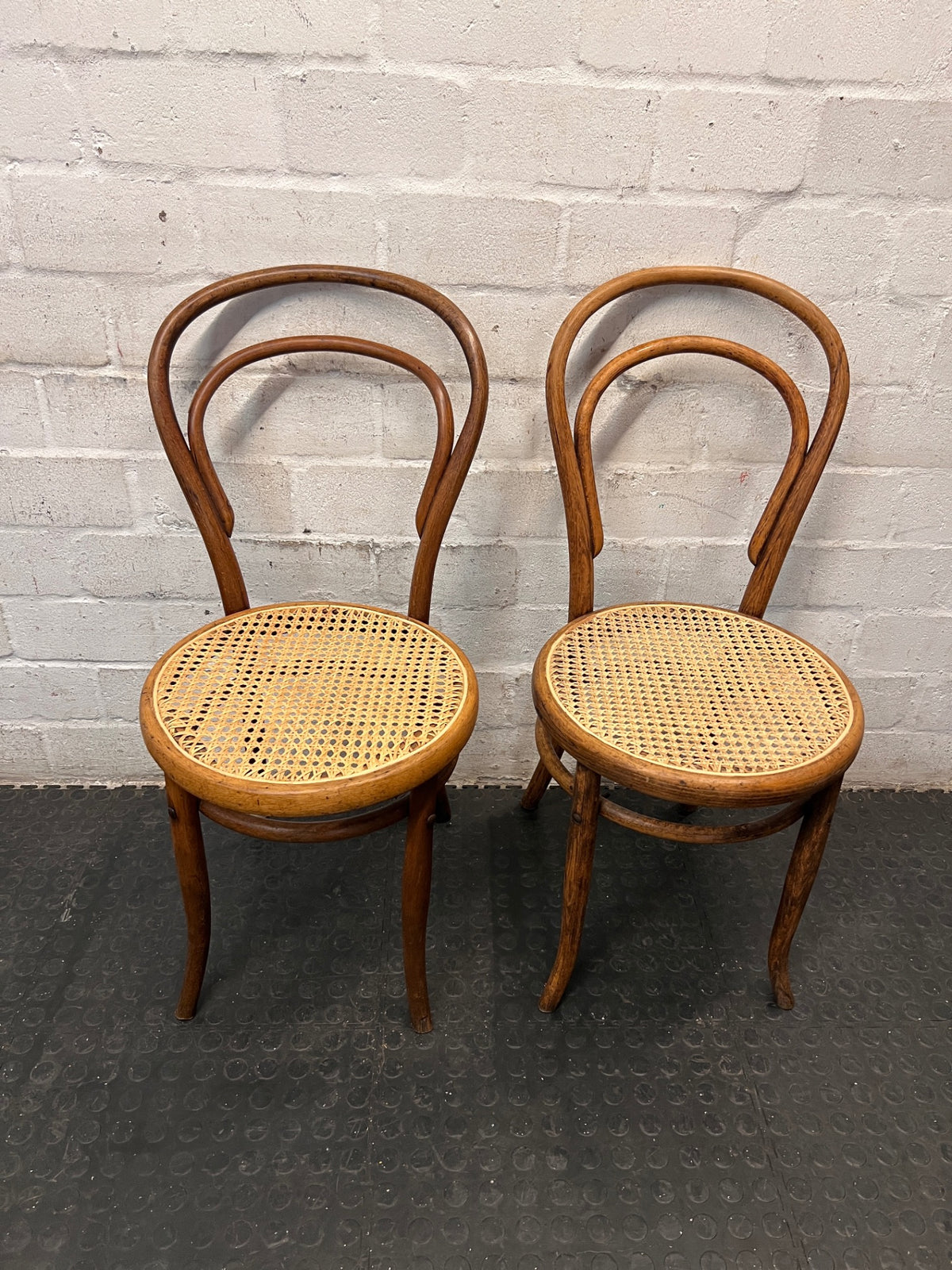 Bentwood Style Dining Chair with Riempie Seat – side view