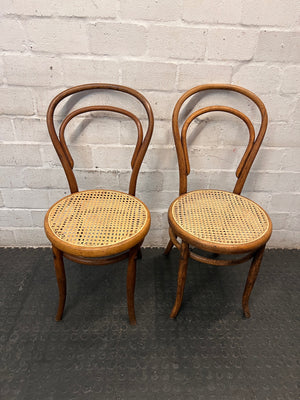 Bentwood Style Dining Chair with Riempie Seat – side view