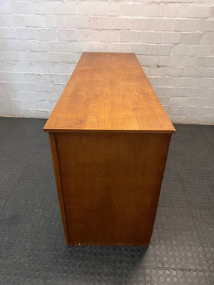 Light Brown Triple Door Wooden Sideboard — Good Condition – condition detail
