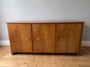 Light Brown Triple Door Wooden Sideboard — Good Condition – styled product image