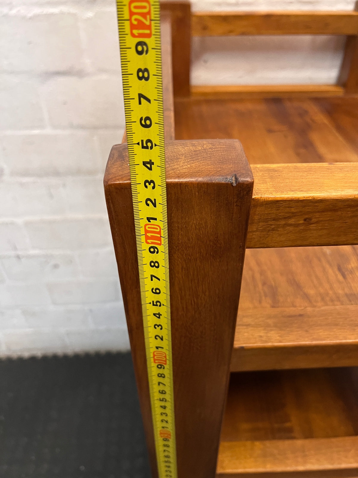 Mid-Sized Wooden Bookshelf with Lower Cupboard – height measurement