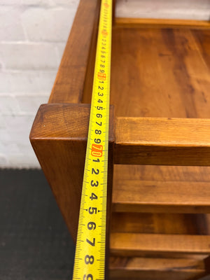 Mid-Sized Wooden Bookshelf with Lower Cupboard – width measurement