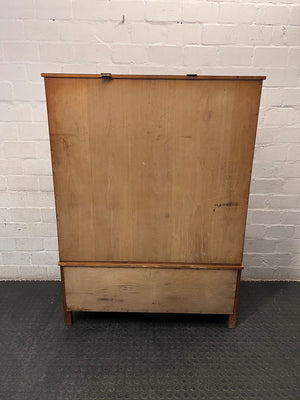 Mid-Century Style Wooden Glass Display Cabinet – back view
