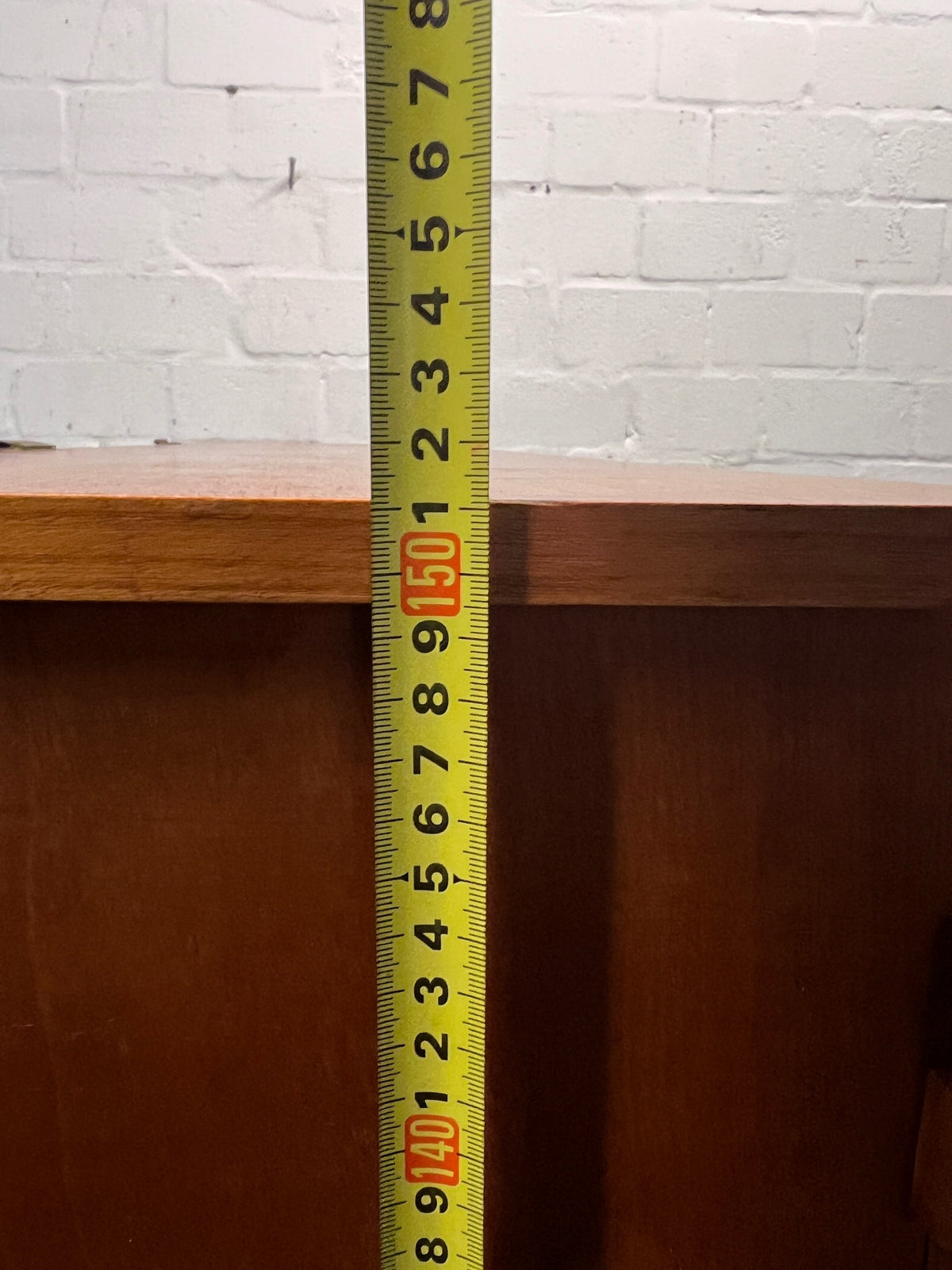Mid-Century Style Wooden Glass Display Cabinet – height measurement