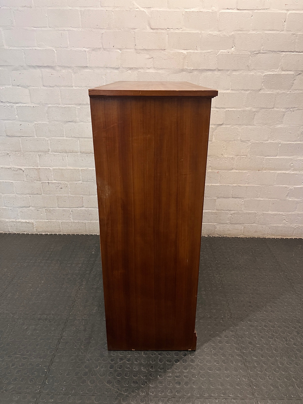 Classic Wooden Double Door Storage Cabinet with Drawers – top view