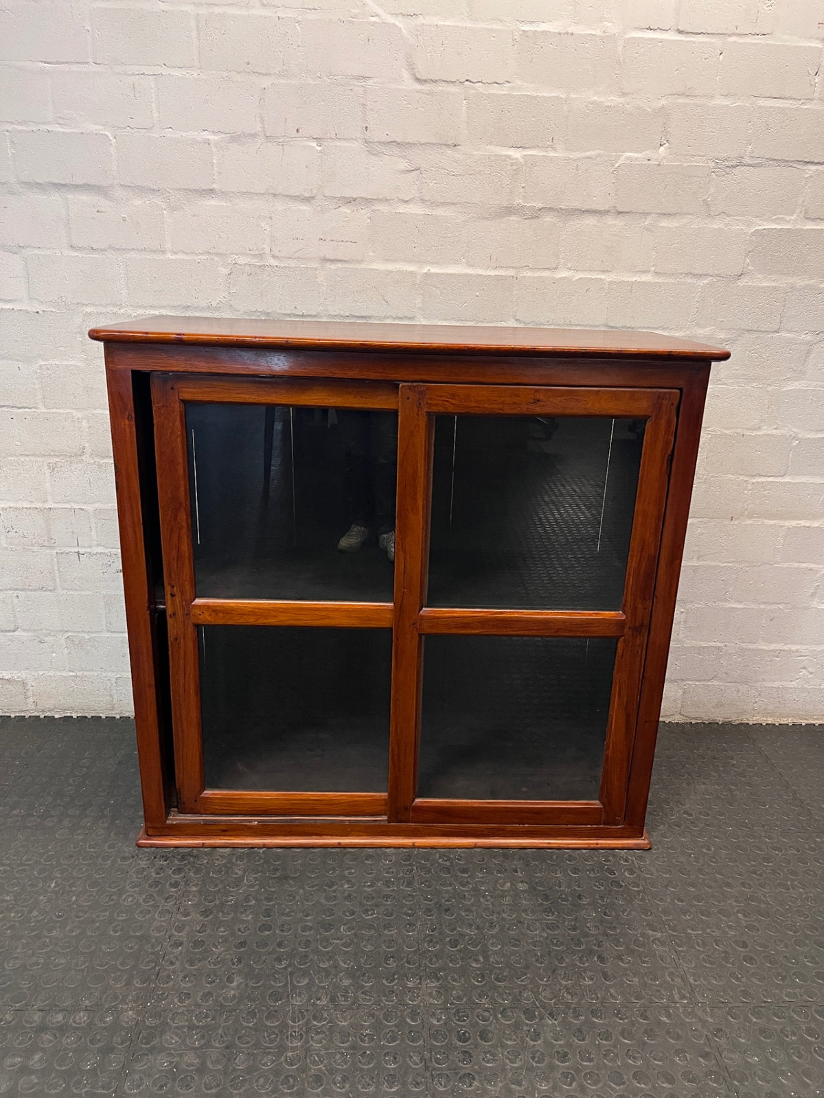 Wooden Display Cabinet with Glass Sliding Doors – main front view