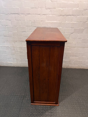 Wooden Display Cabinet with Glass Sliding Doors – top view