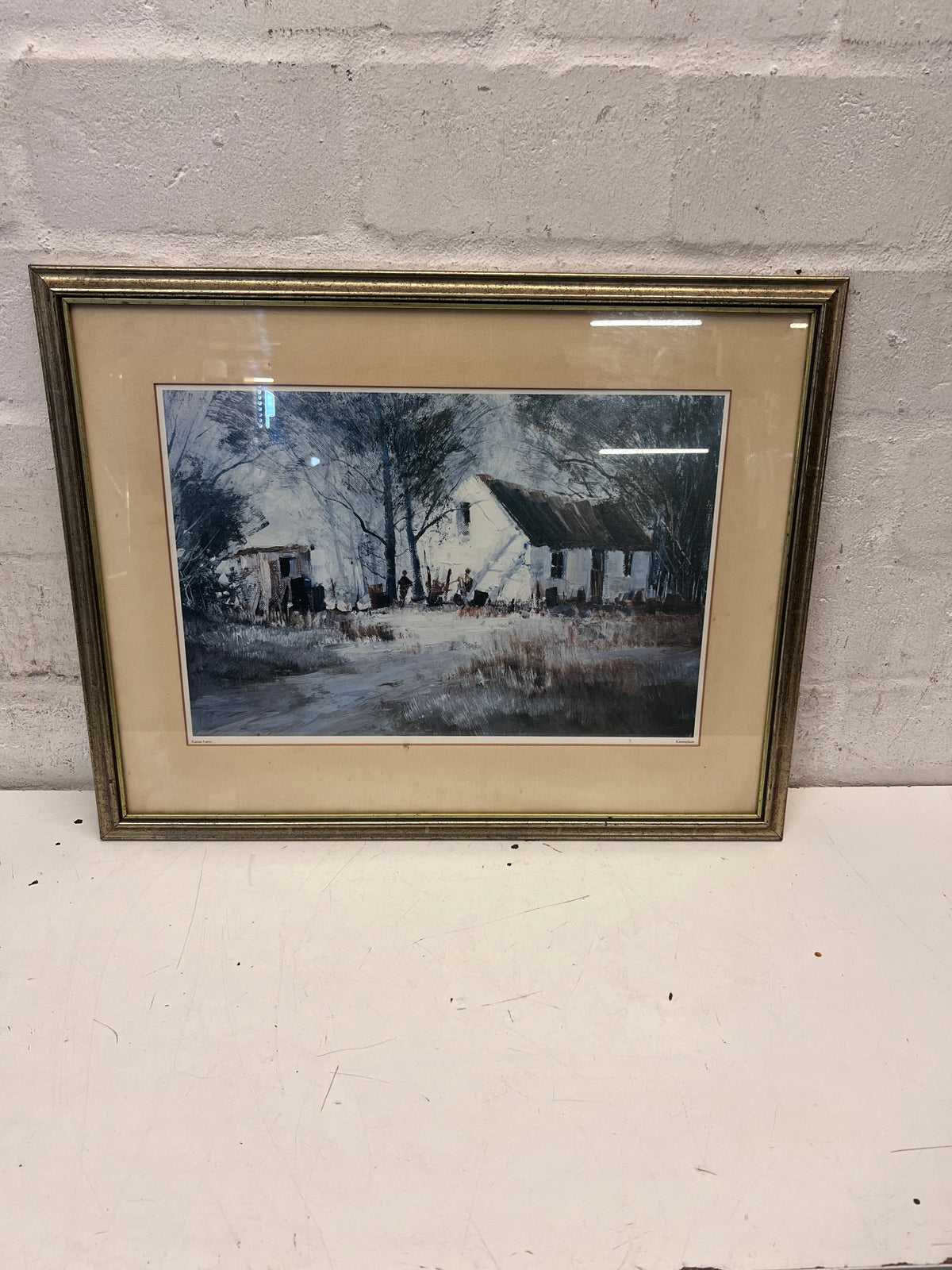 Karoo Farm Framed Landscape Art Print – main front view