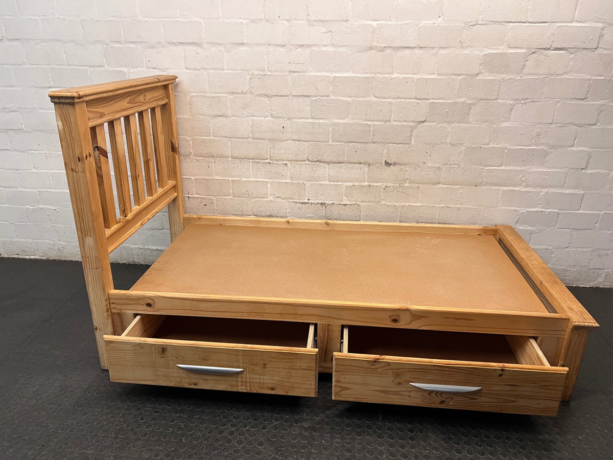 Classic Pine Wood Single Bed Frame — Used Condition – condition detail
