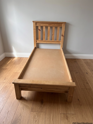 Classic Pine Wood Single Bed Frame — Used Condition – styled product image