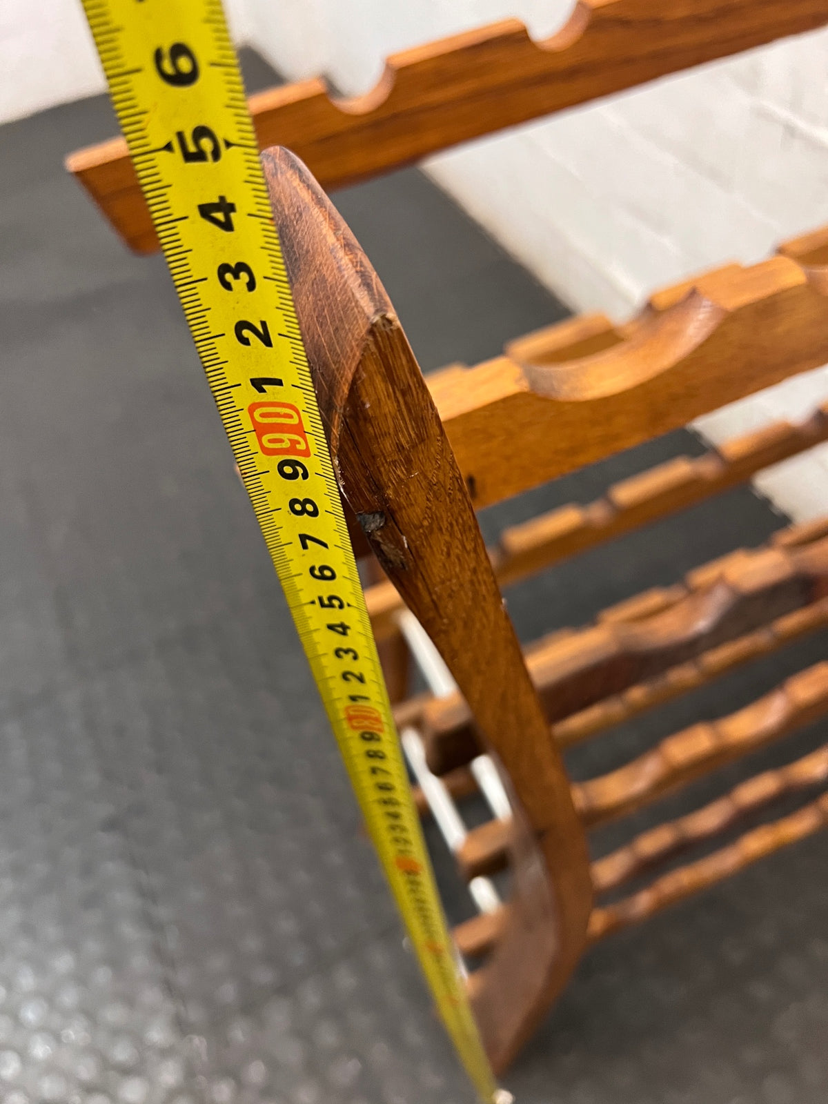 Flared A-Frame Wooden Wine Rack — Used Condition – height measurement