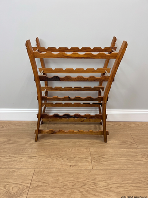 Flared A-Frame Wooden Wine Rack — Used Condition – styled product image