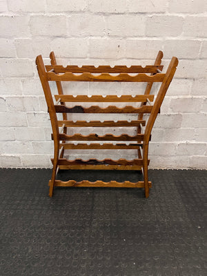Flared A-Frame Wooden Wine Rack — Used Condition – top view