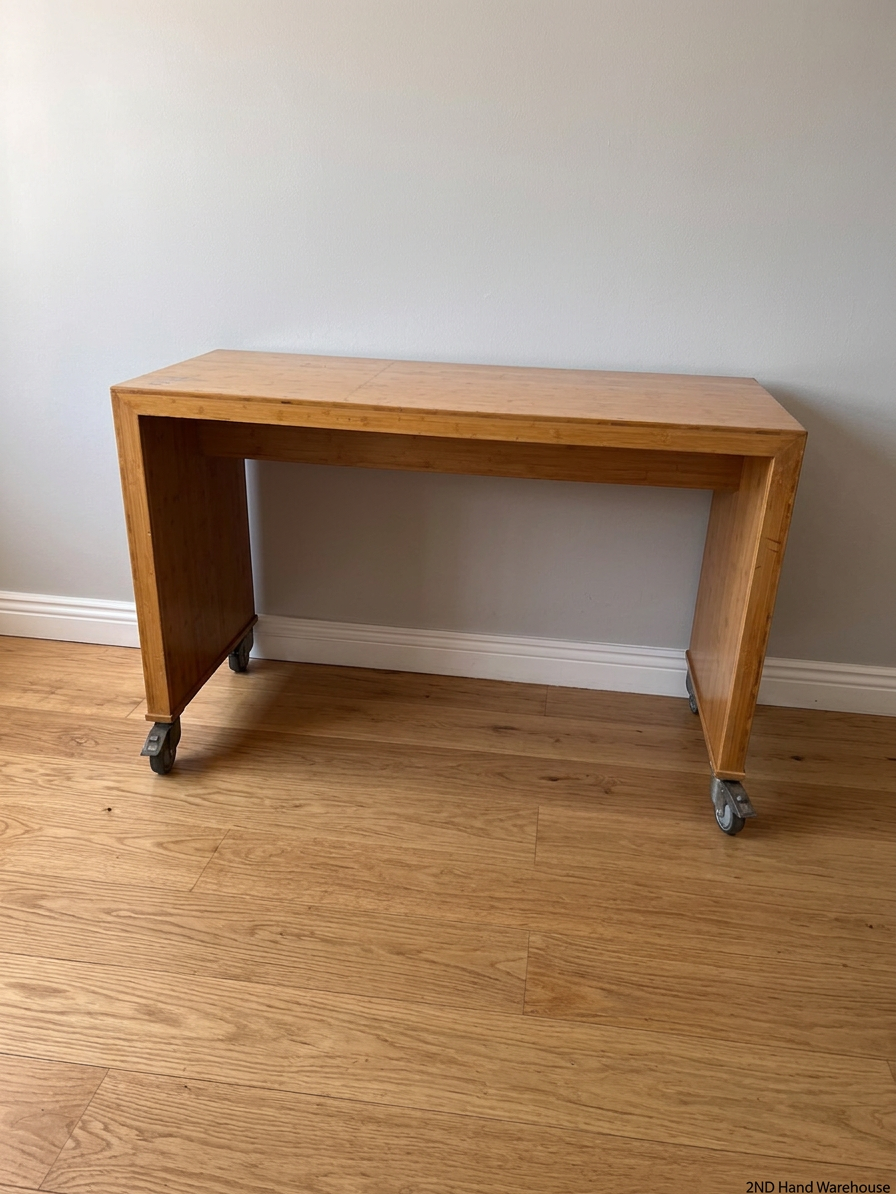 Mobile Wooden Utility Table on Castors – styled product image