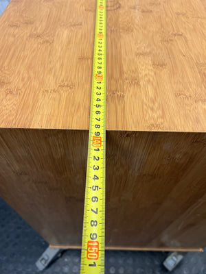Mobile Wooden Utility Table on Castors – width measurement