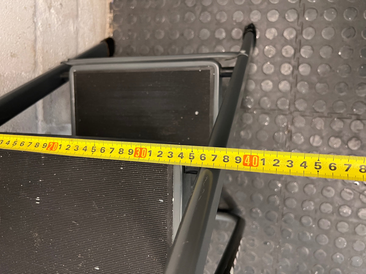 Strand 2-Step Folding Metal Ladder with Handrail — Well Used with Visible Wear – width measurement