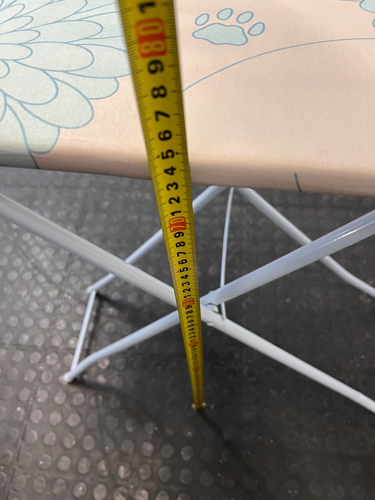 Floral Pattern Folding Ironing Board — Clean and Well-Maintained – height measurement