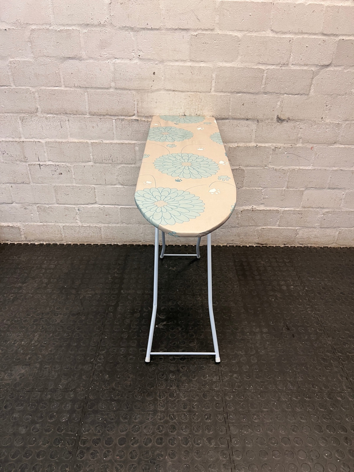 Floral Pattern Folding Ironing Board — Clean and Well-Maintained – side view