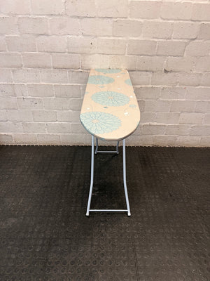 Floral Pattern Folding Ironing Board — Clean and Well-Maintained – side view