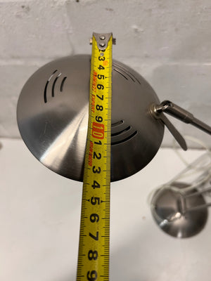 Modern Brushed Silver Adjustable Desk Lamp — Missing Light Bulb – depth measurement