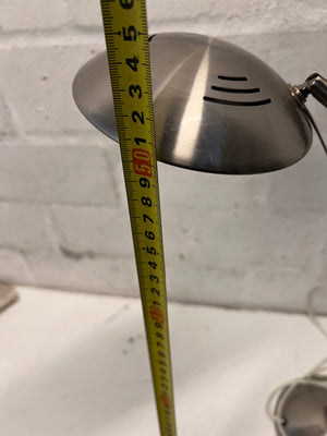 Modern Brushed Silver Adjustable Desk Lamp — Missing Light Bulb – height measurement