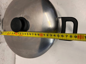 Stainless Steel Cooking Pot with Lid — Fair Condition – width measurement