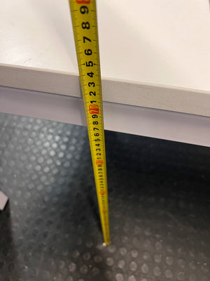 White Office Desk with Integrated Power Module — Signs of Transit Damage – height measurement