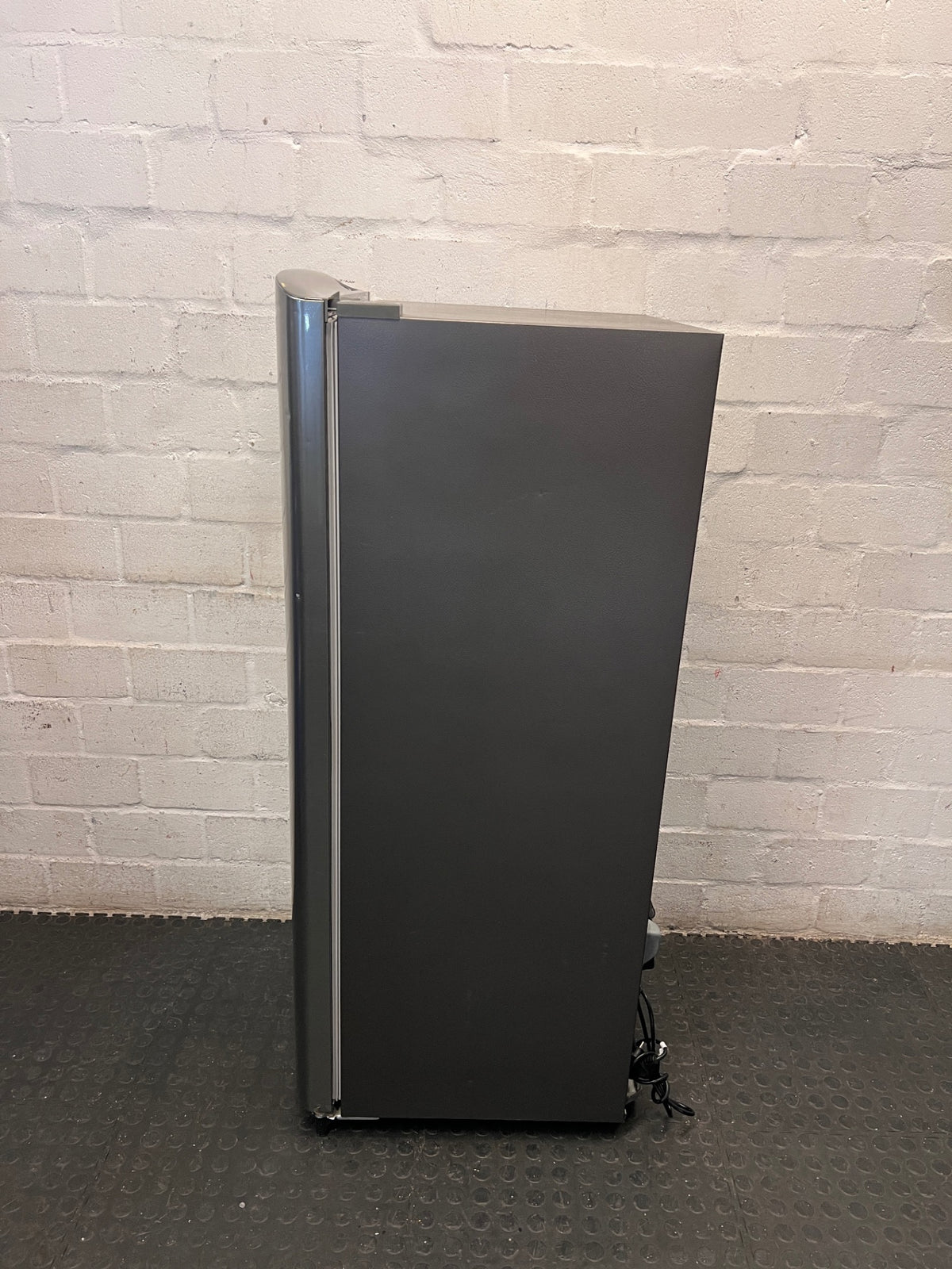 Samsung Silver Single Door Fridge — Working Well with Dents on Door – condition detail