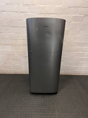 Samsung Silver Single Door Fridge — Working Well with Dents on Door – main front view