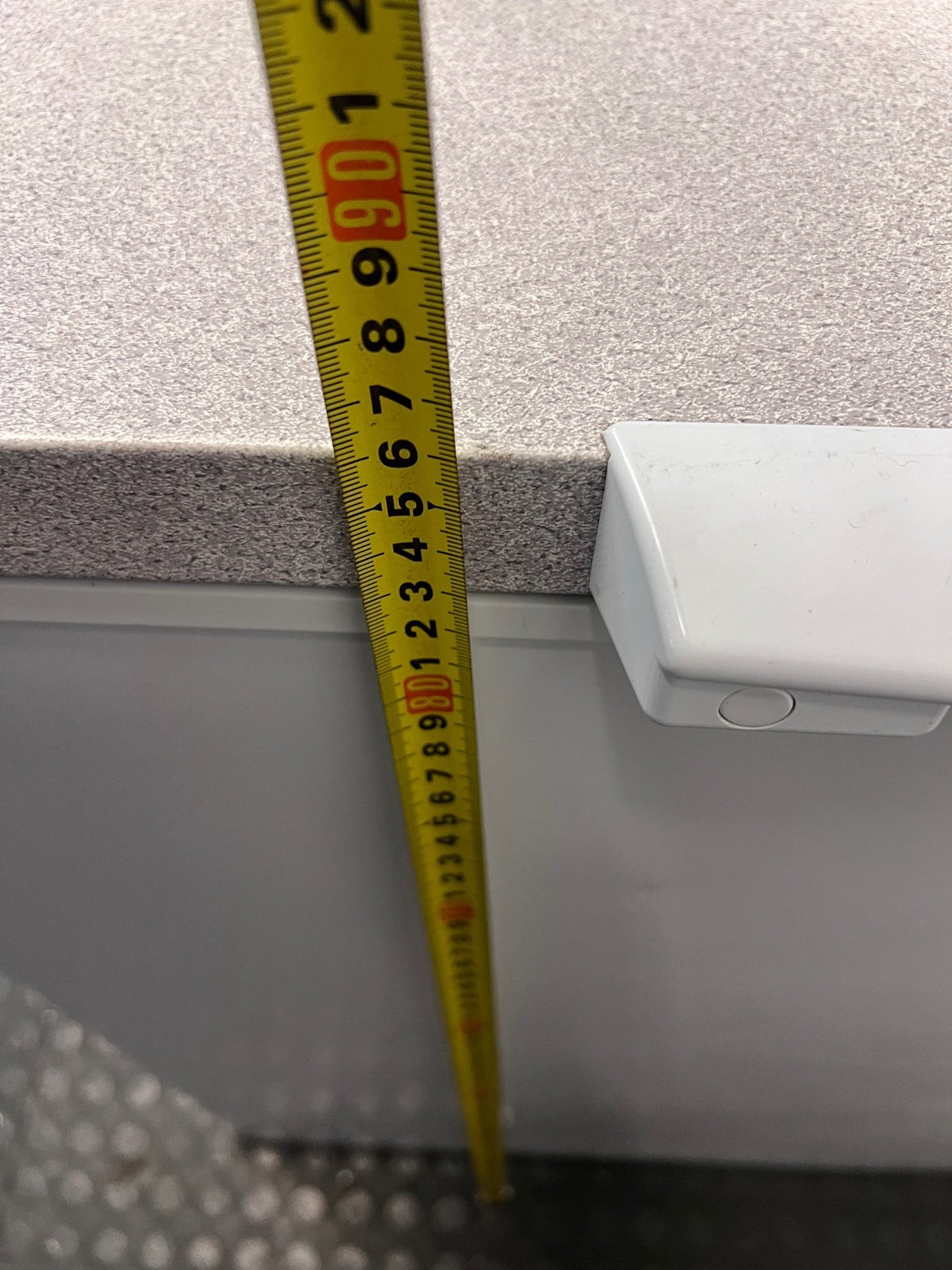 KIC 207-Litre White Chest Freezer — Working Well and Clean – height measurement