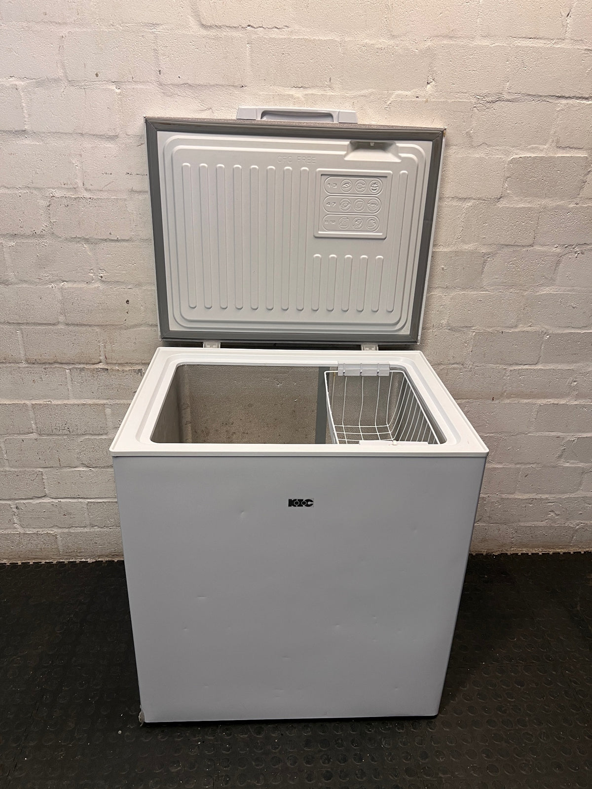 KIC 207-Litre White Chest Freezer — Working Well and Clean – side view