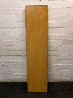 Rectangular Folding Training Table with Metal Frame — Visible Wear Consistent With Age – back view