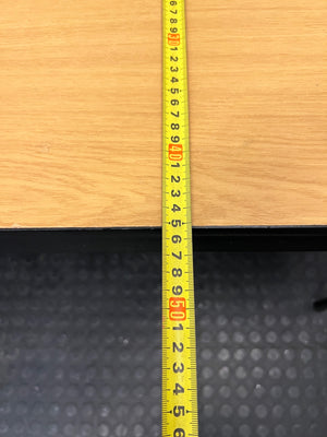 Rectangular Folding Training Table with Metal Frame — Visible Wear Consistent With Age – depth measurement