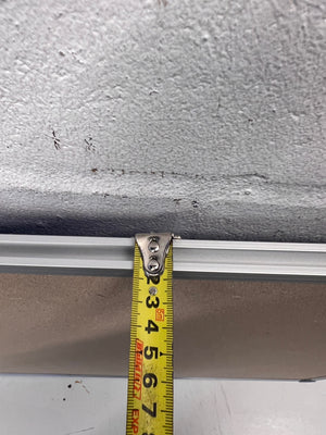 Blue Felt Pin Board with Aluminium Frame — Clean and Well-Maintained – depth measurement