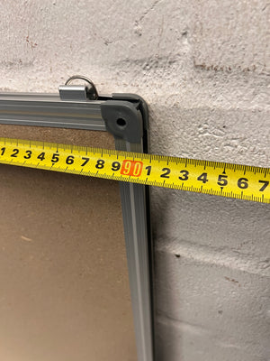 Blue Felt Pin Board with Aluminium Frame — Clean and Well-Maintained – width measurement