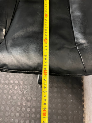 Black High-Back Executive Office Chair — Fair Condition with Visible Wear – depth measurement