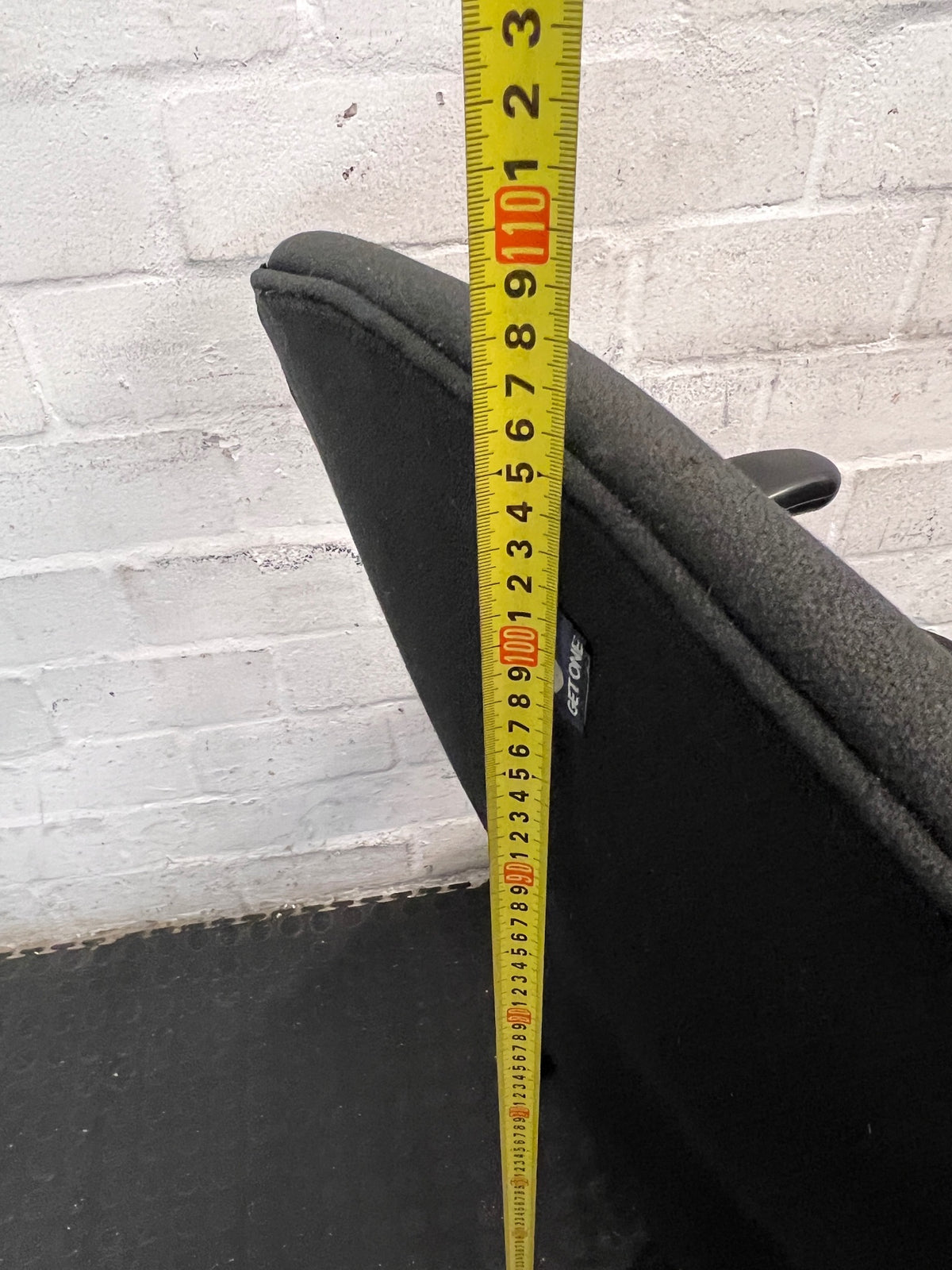 Black Fabric Executive High-Back Office Chair — Good Working Order – height measurement